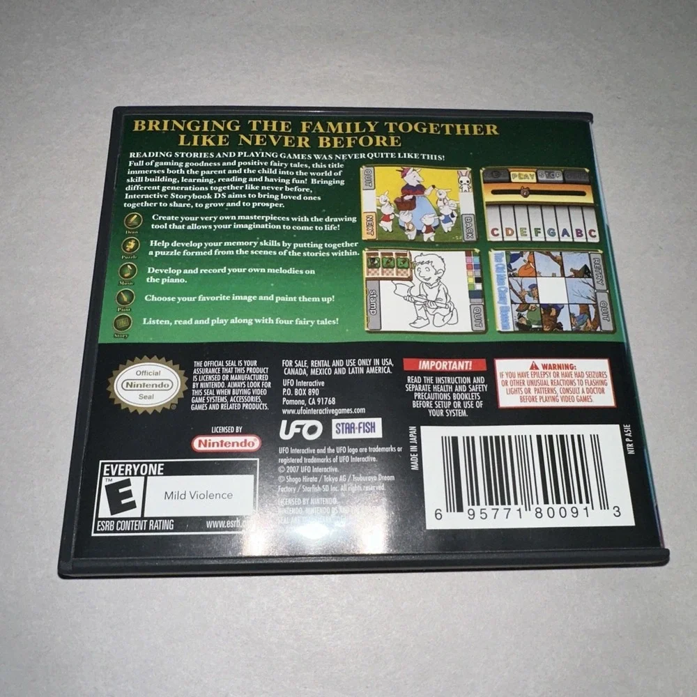 Interactive Storybook DS: Series 3 - (Nintendo DS, 2007) Complete CIB